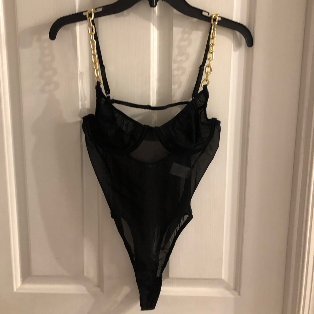 Fashion Nova Faux Chain Bodysuit